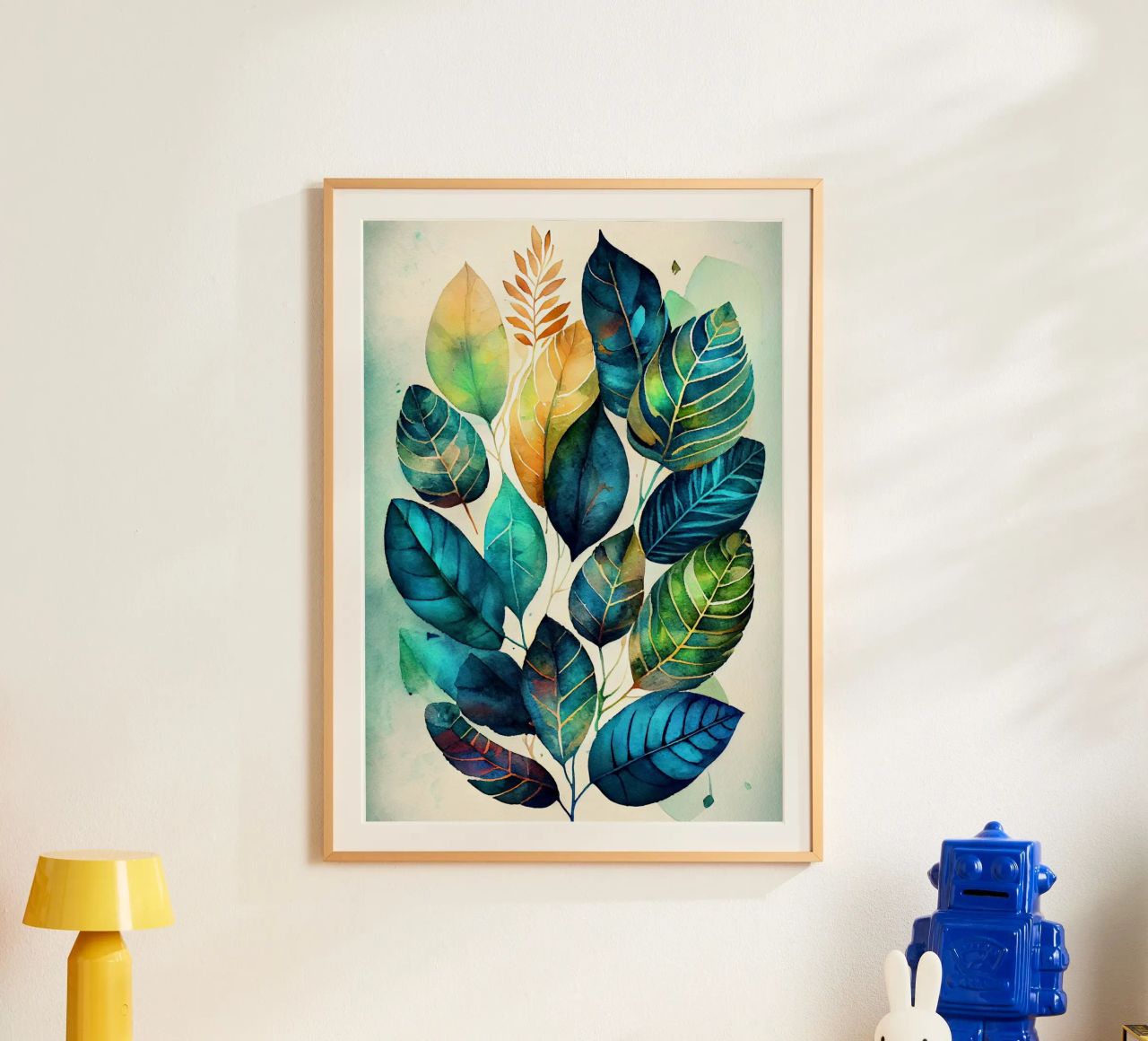 Feuilles d'aquarelle art de la nature poster de Justyna Jaszke JBJart