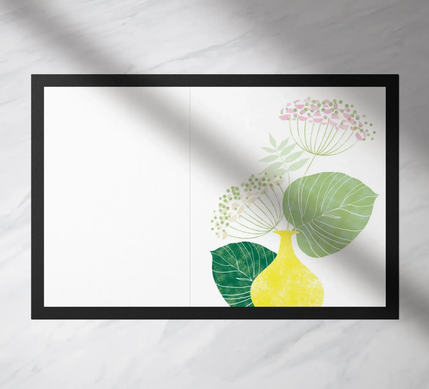 Pink Hydrangea doormat by Catherine Aguilar