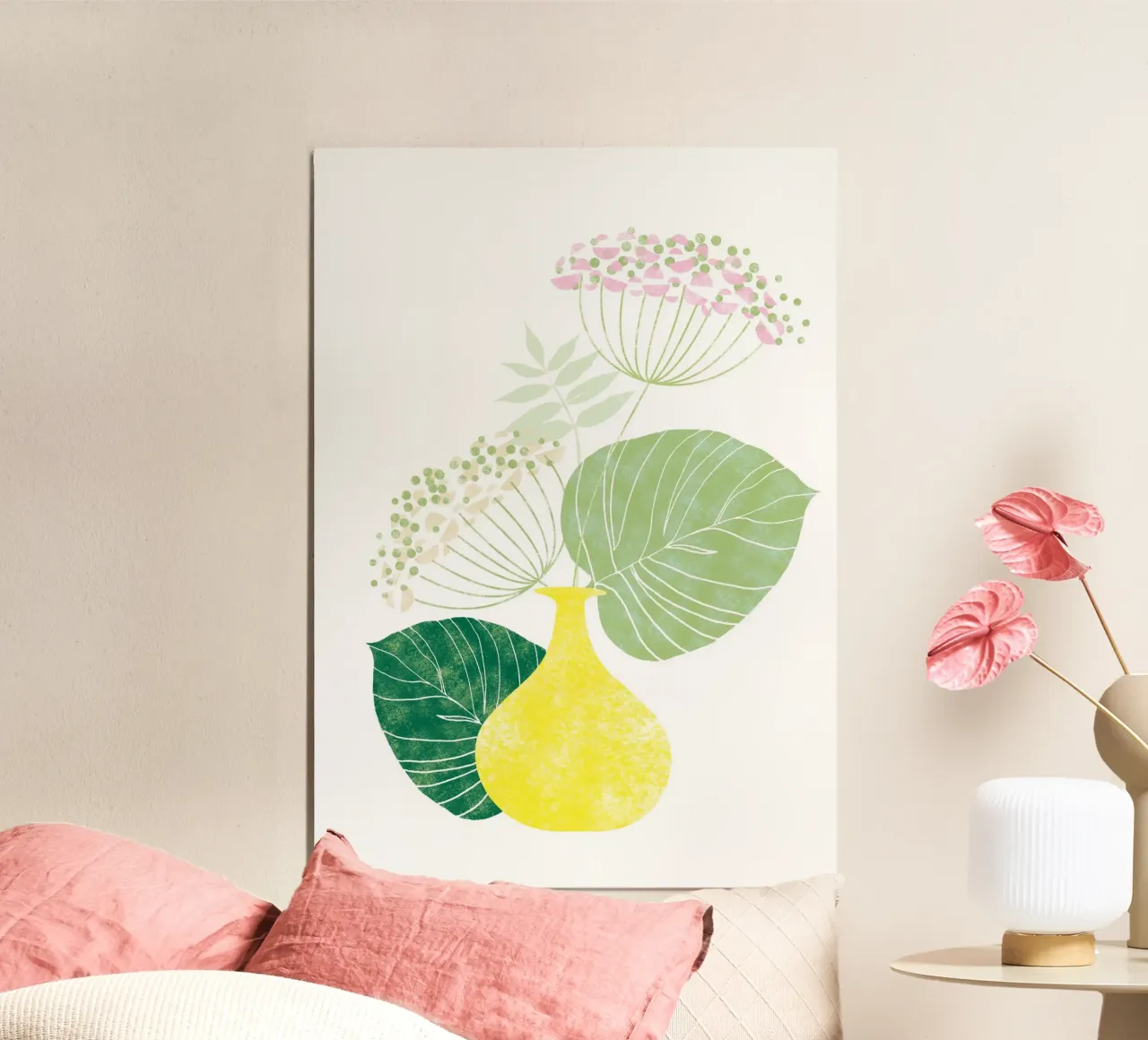 Pink Hydrangea alluminio dibond da Catherine Aguilar