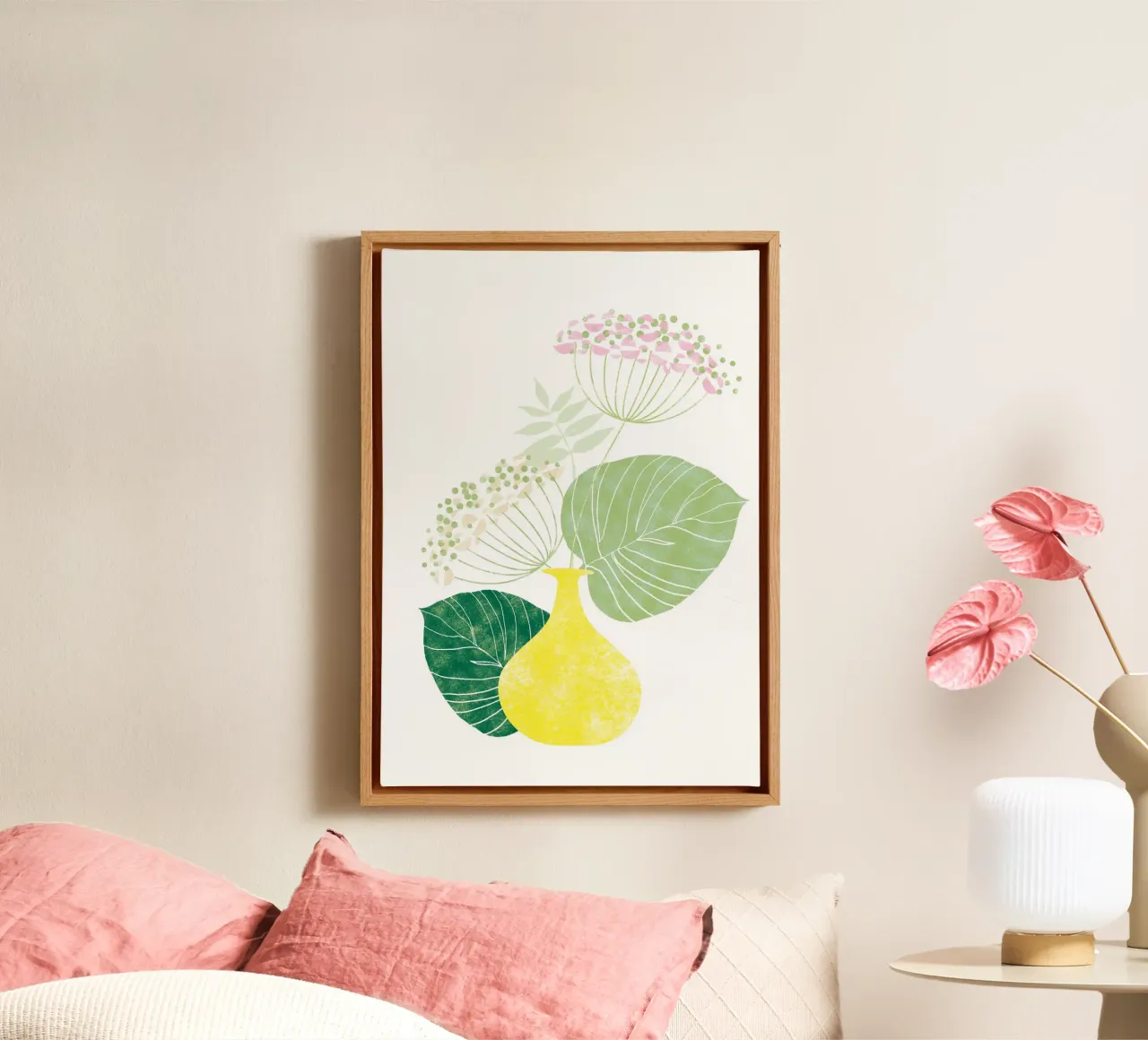 Pink Hydrangea tela da Catherine Aguilar