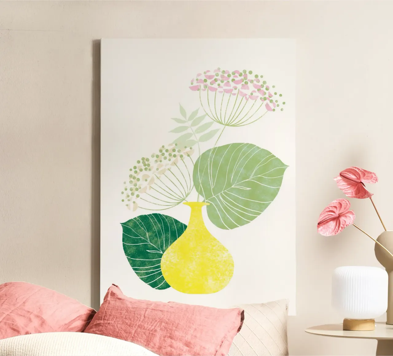Pink Hydrangea tela da Catherine Aguilar