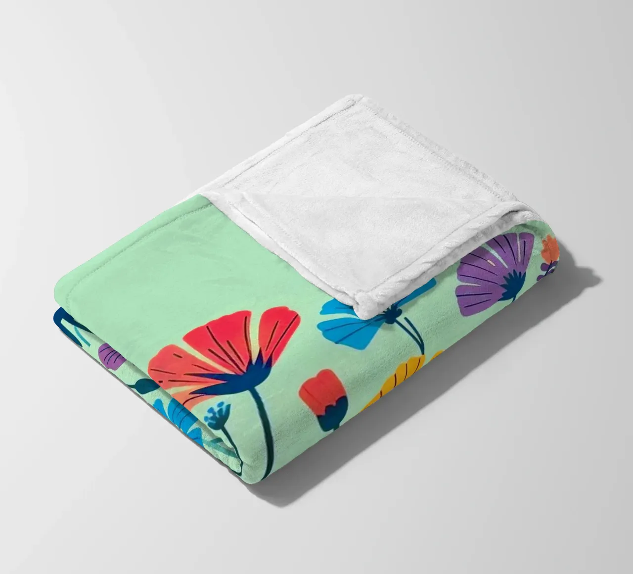 Meadow flowers fleece blanket by Digital Naive