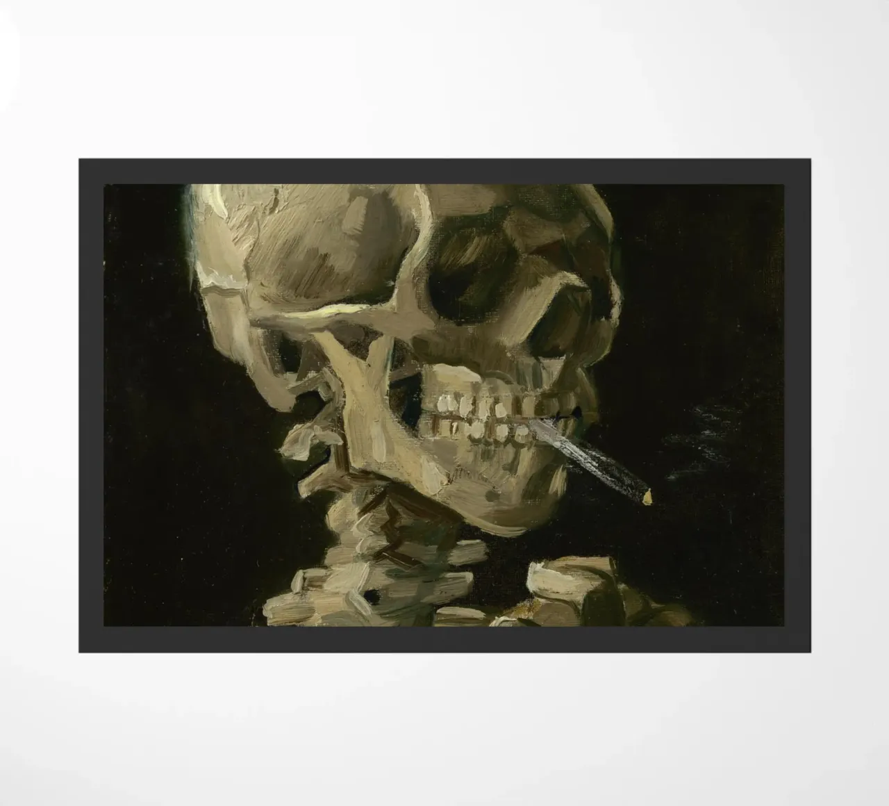 Vincent Van Gogh - Teschio di scheletro con sigaretta accesa zerbino da Timeless Artworks