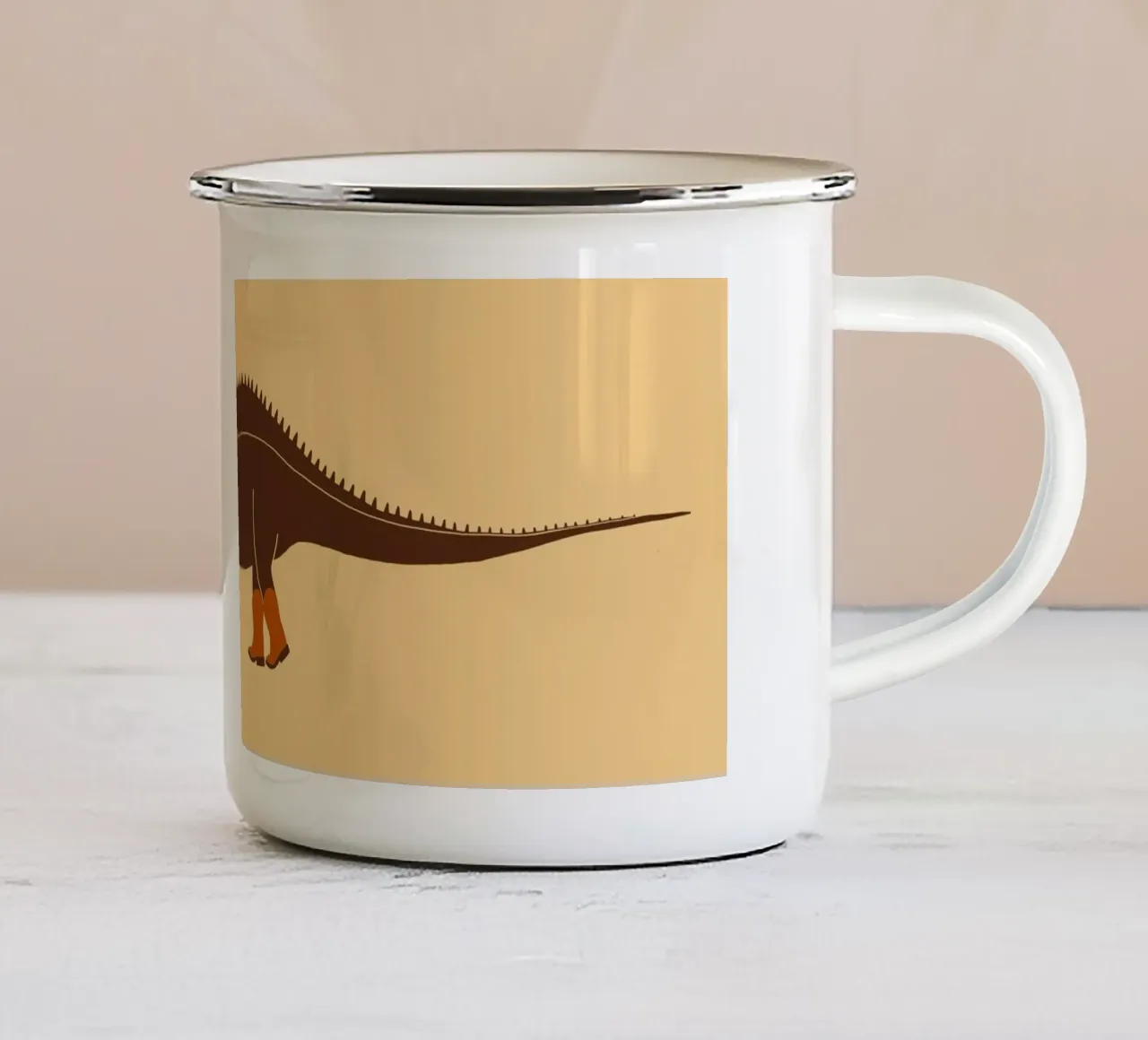 Reba the Cowgirl Rebbachisaurus tazza in smalto da AnyoneCanYeehaw