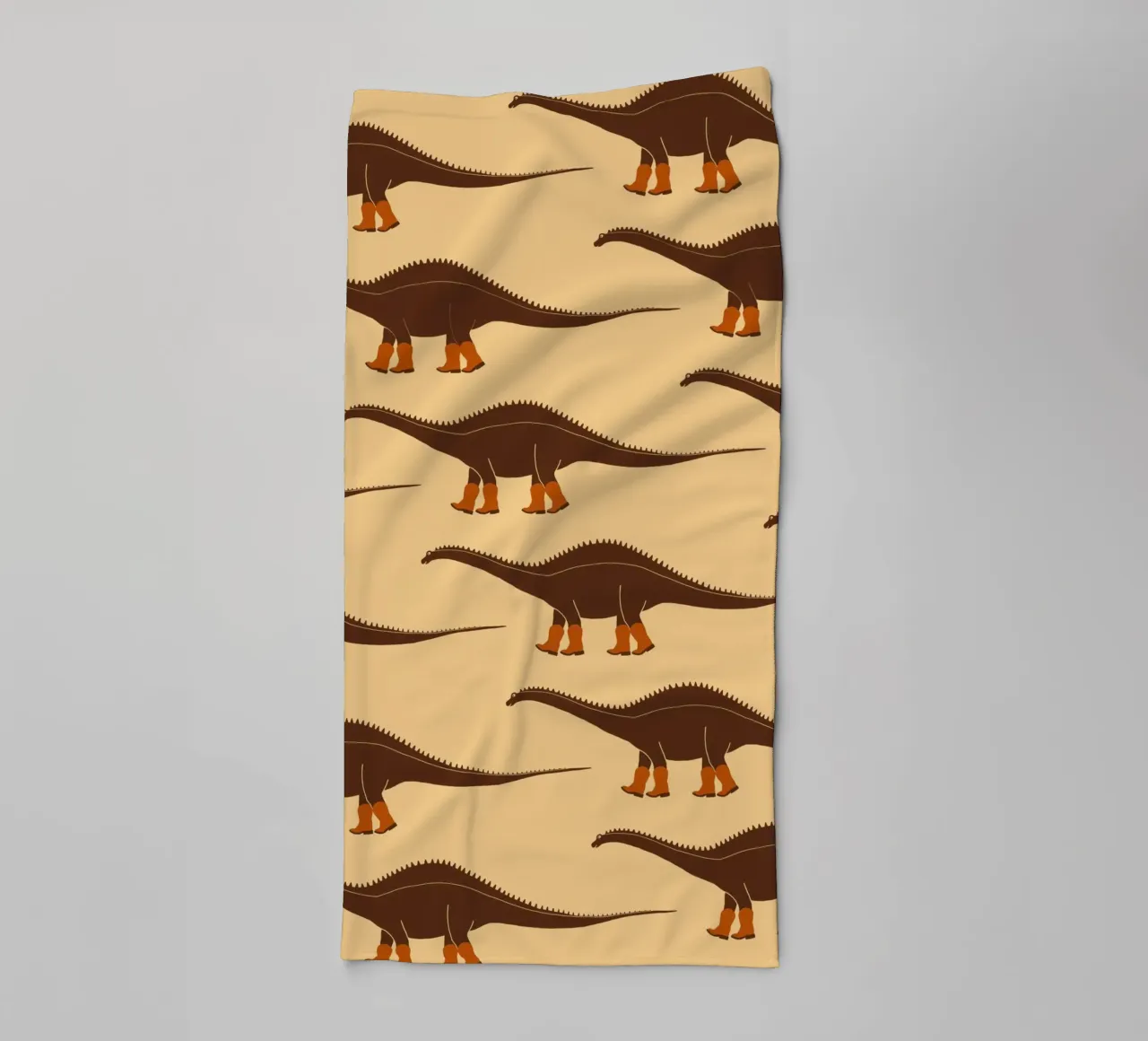 Reba the Cowgirl Rebbachisaurus towel by AnyoneCanYeehaw