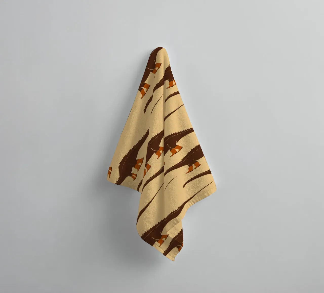 Reba the Cowgirl Rebbachisaurus towel by AnyoneCanYeehaw