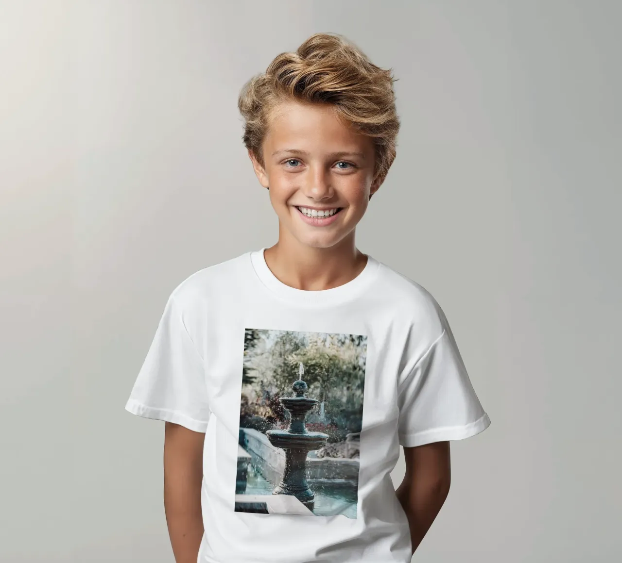 Fontein Ontspanningsoase kinder t-shirt van Carinaprint