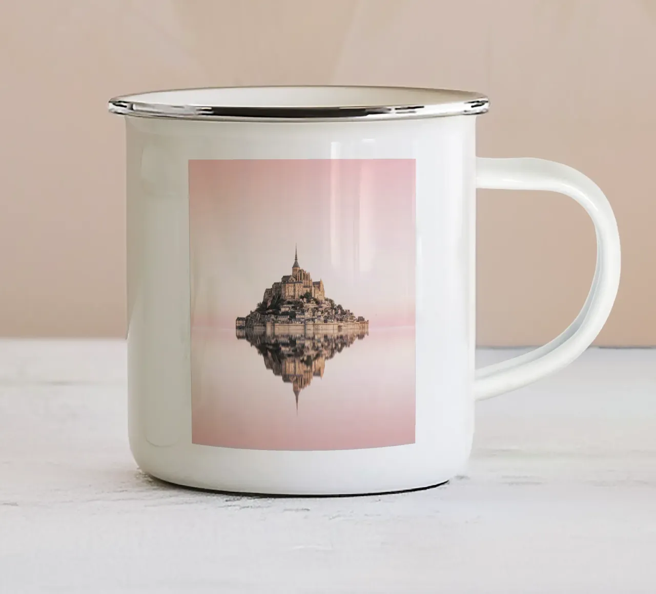 Mont Saint Michel - Francia tazza in smalto da Håggard Photography | Ronny Behnert