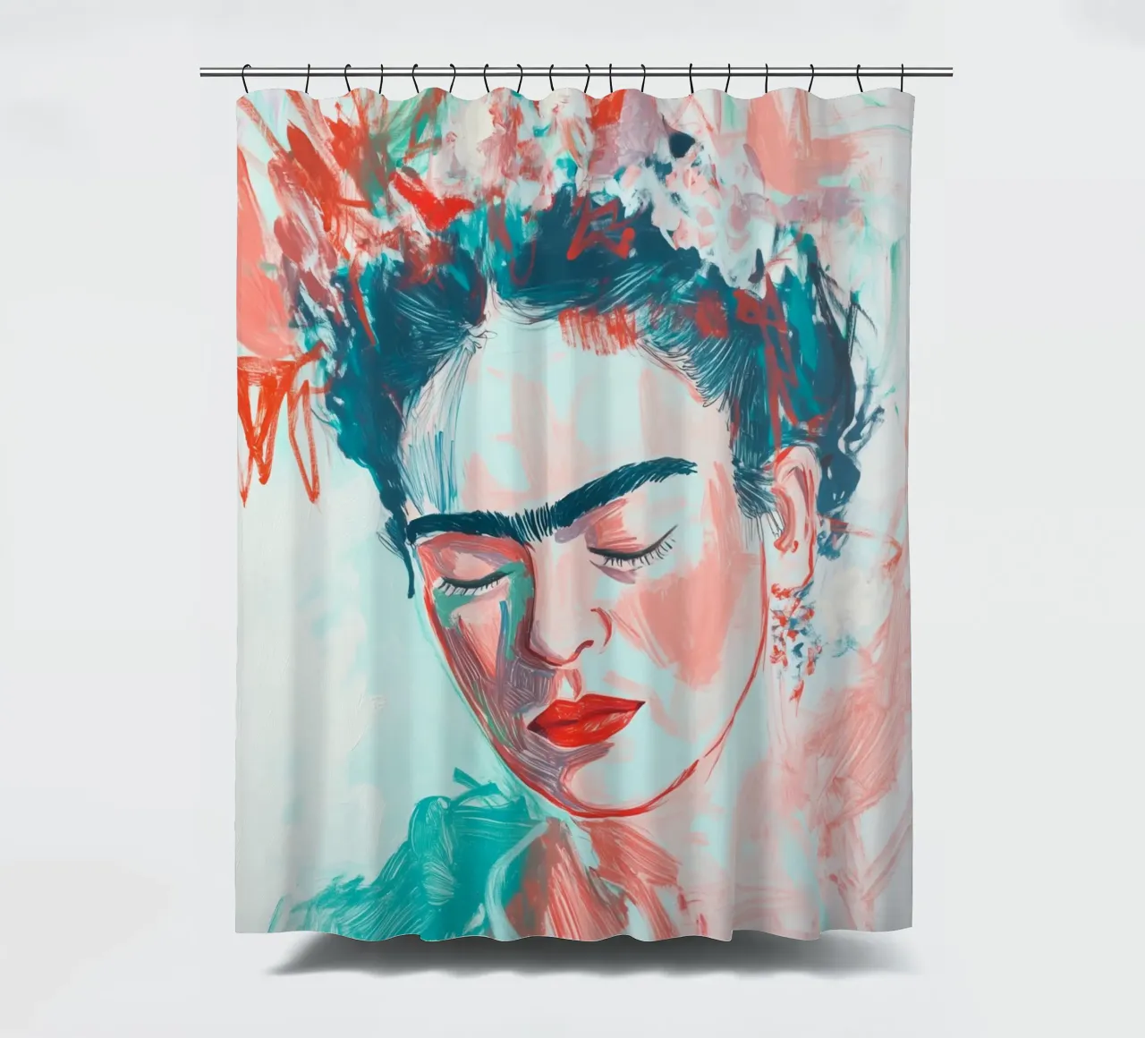 Frida Bellezza silenziosa tenda da doccia da Carinaprint