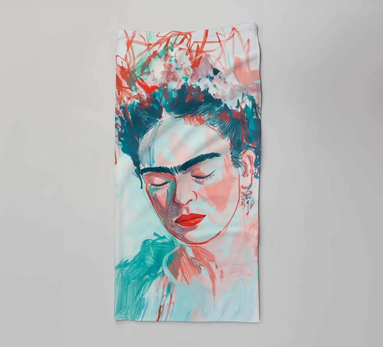 Frida Bellezza silenziosa asciugamano da bagno da Carinaprint