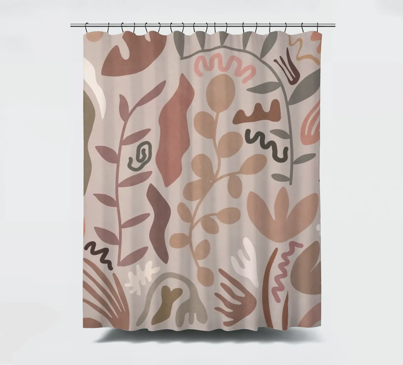 Blush Flora III shower curtain by amini54