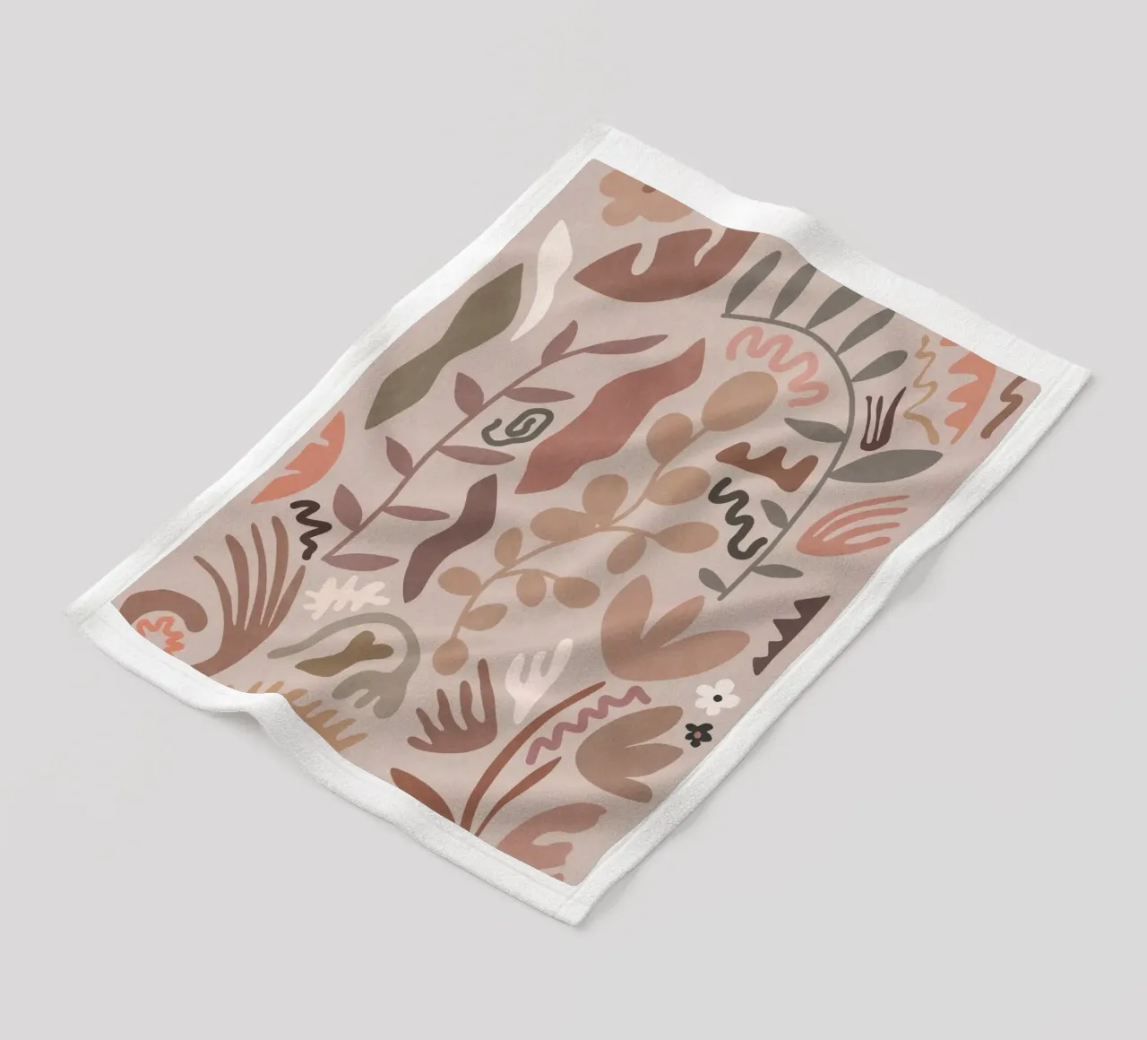Blush Flora III coperta in pile da amini54