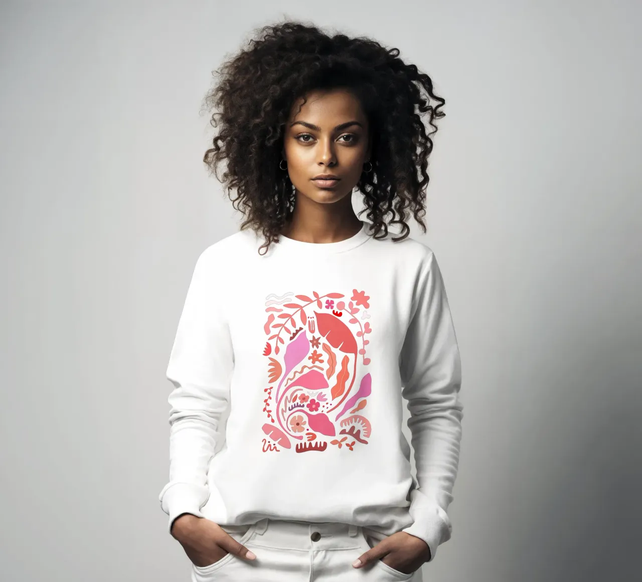 Pink Garden sweatshirt by amini54