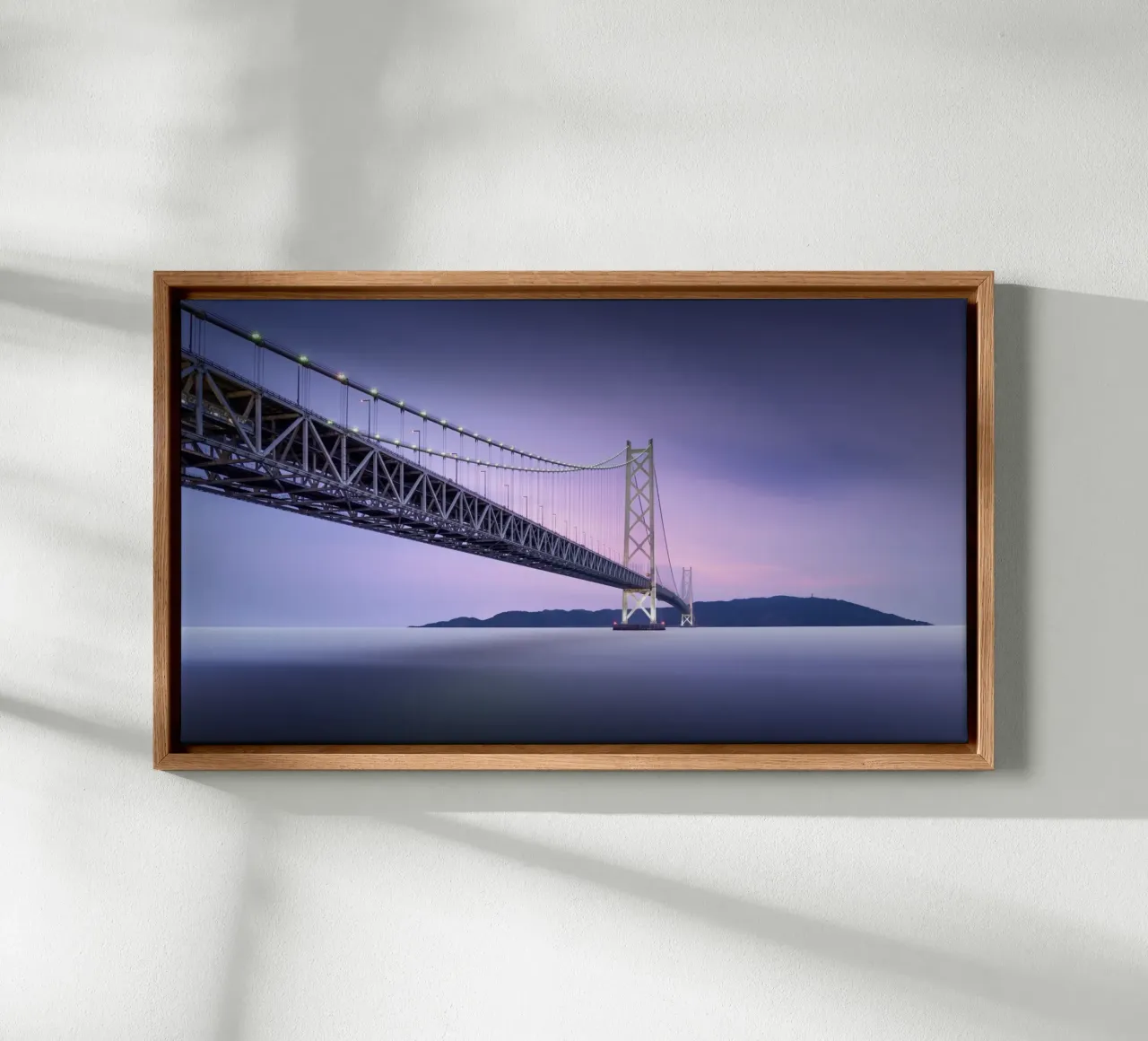 Ponte Akashi-Kaikyō - Giappone tela con Cornice a cassetta da Håggard Photography | Ronny Behnert