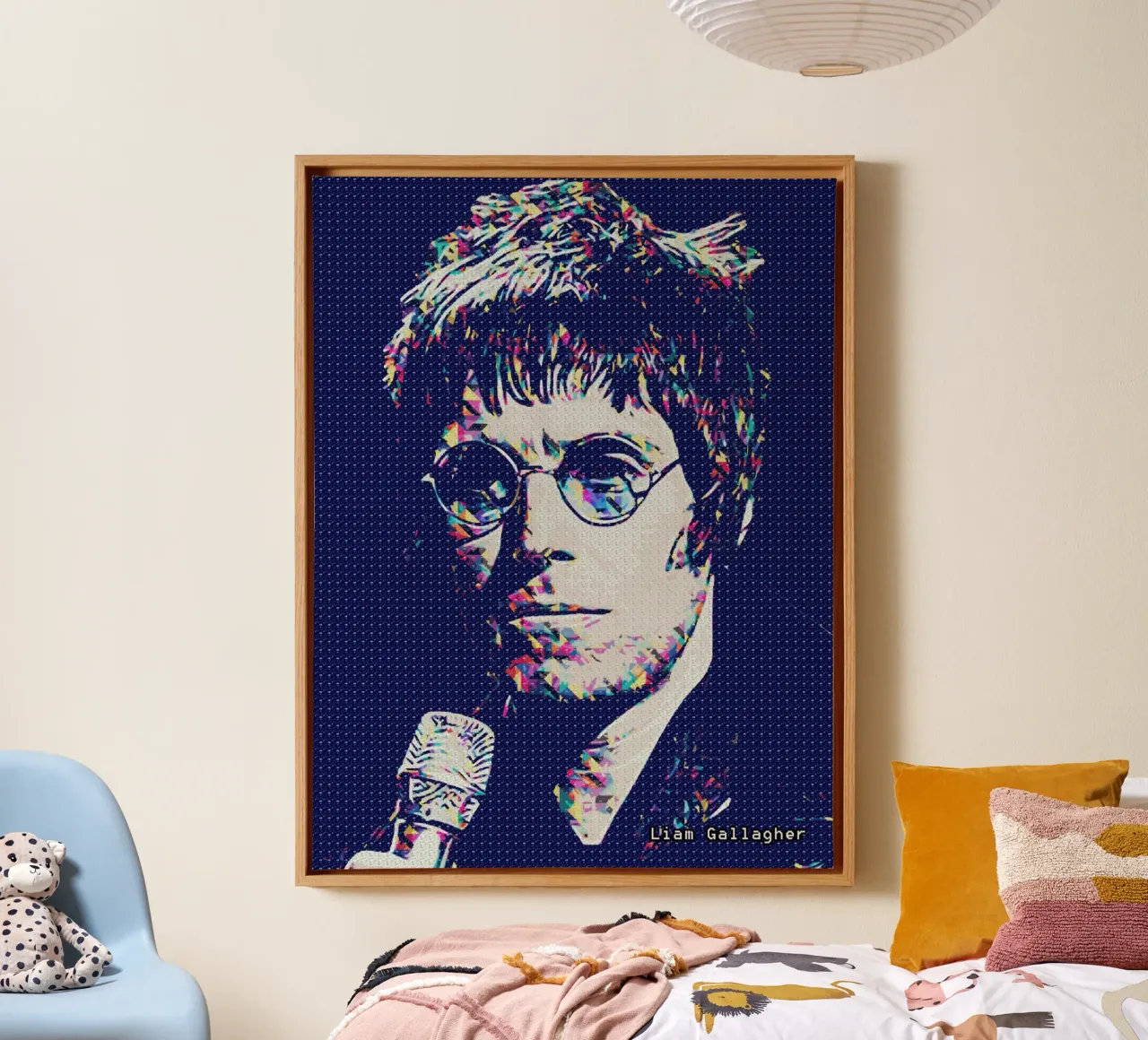 Art of Liam canvas with Floater frame by neonartroom
