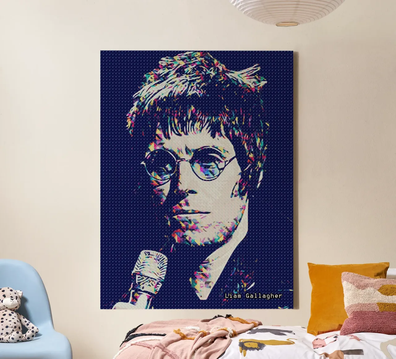 Art of Liam canvas with Floater frame by neonartroom
