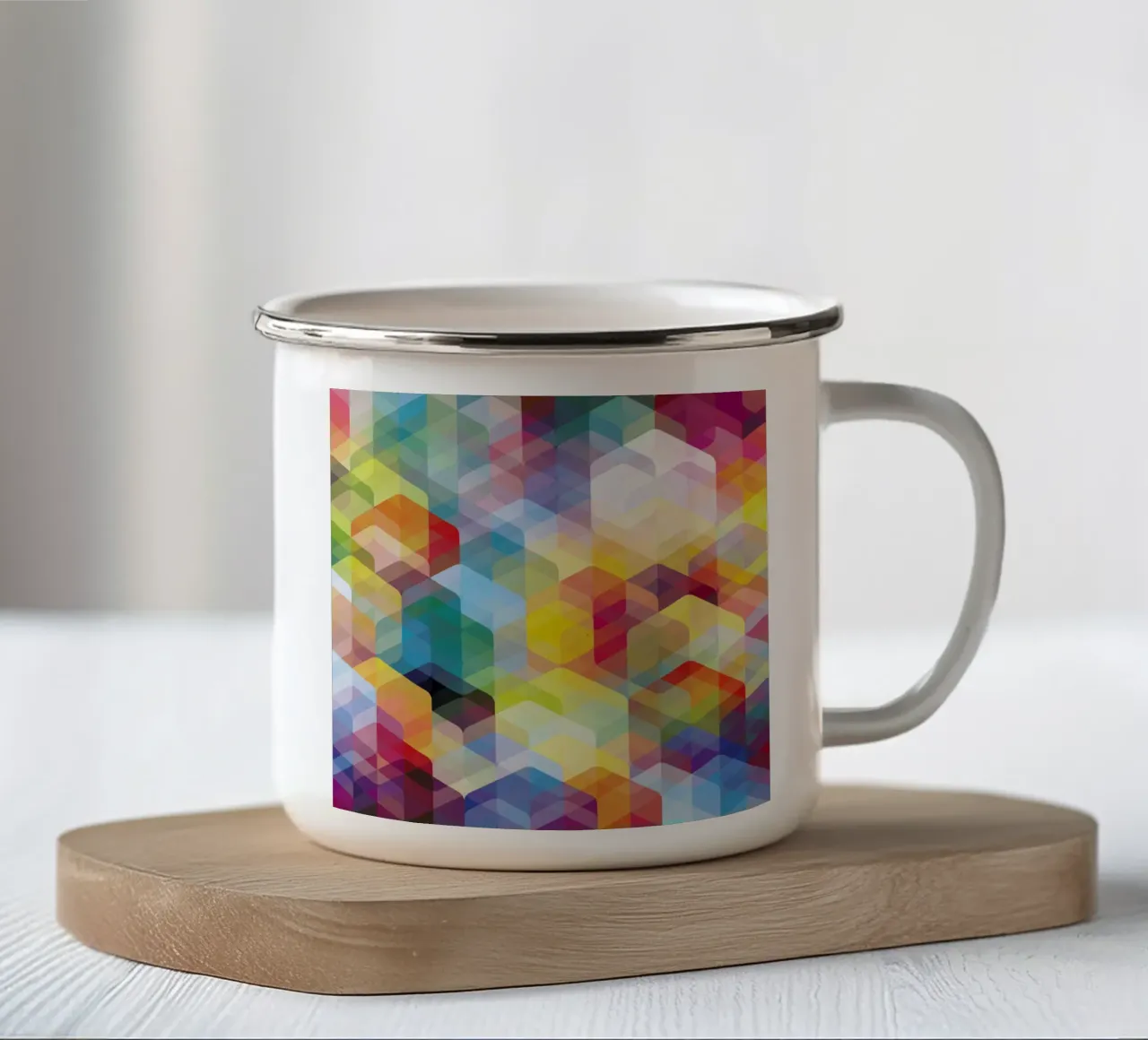 Cuben Curved #2 taza de esmalte de Excites