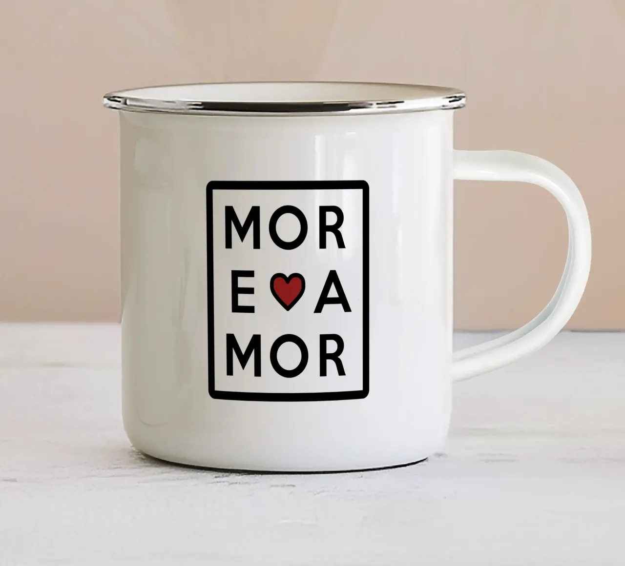 Più Amor tazza in smalto da amini54