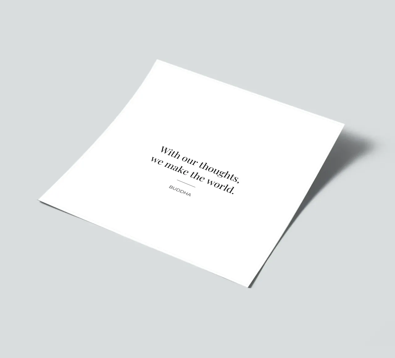 Mit unseren Gedanken machen wir die Welt Zitat Stickerbogen von Paigaam Studio