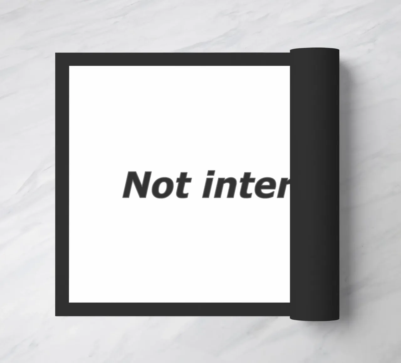 Not Interested doormat by amini54