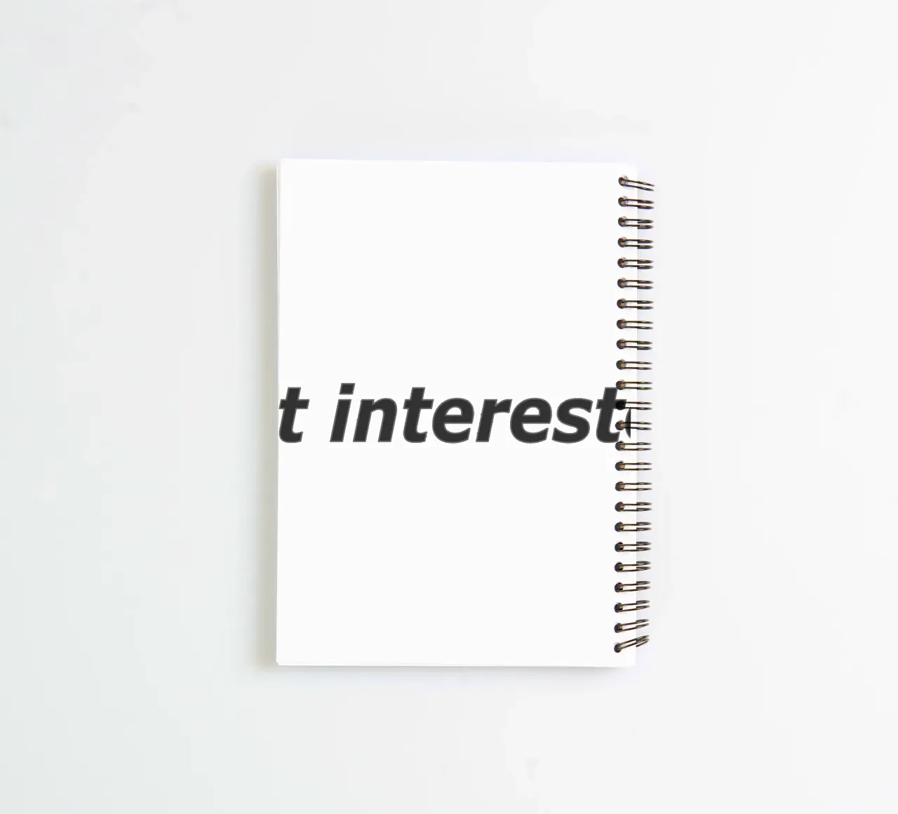 Not Interested spiral notebook by amini54