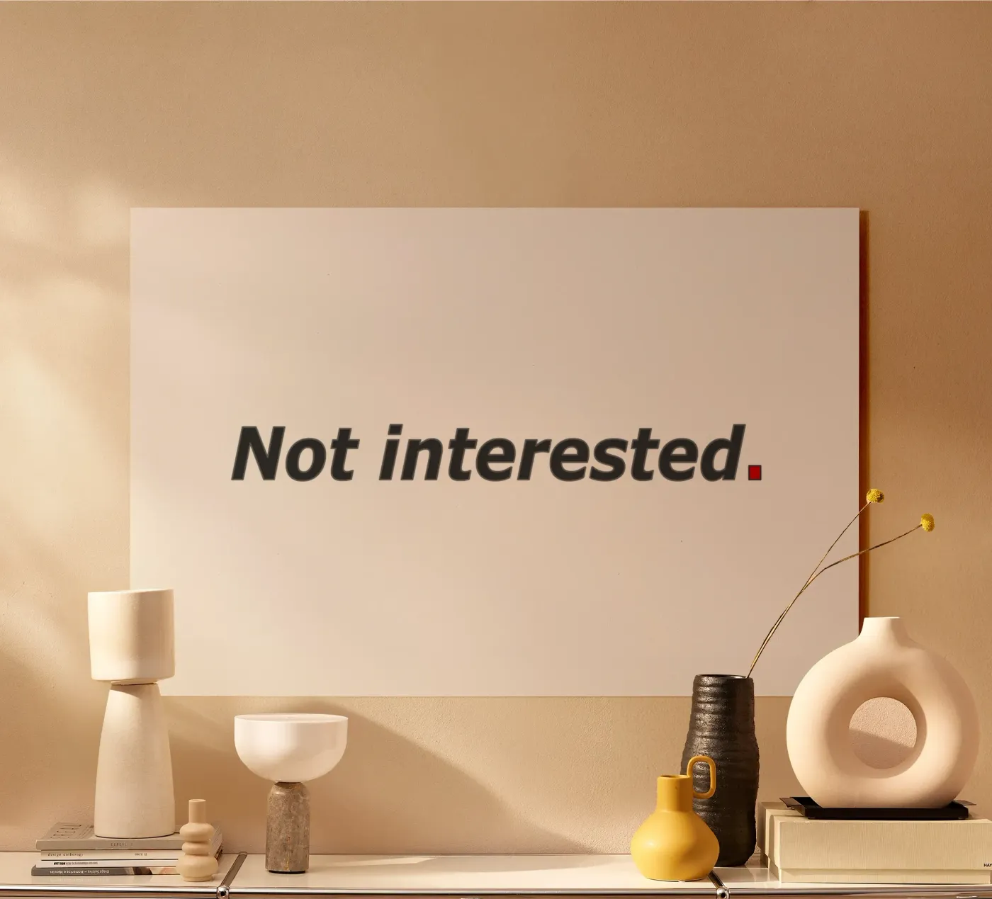 Not Interested Acryl-Glas von amini54