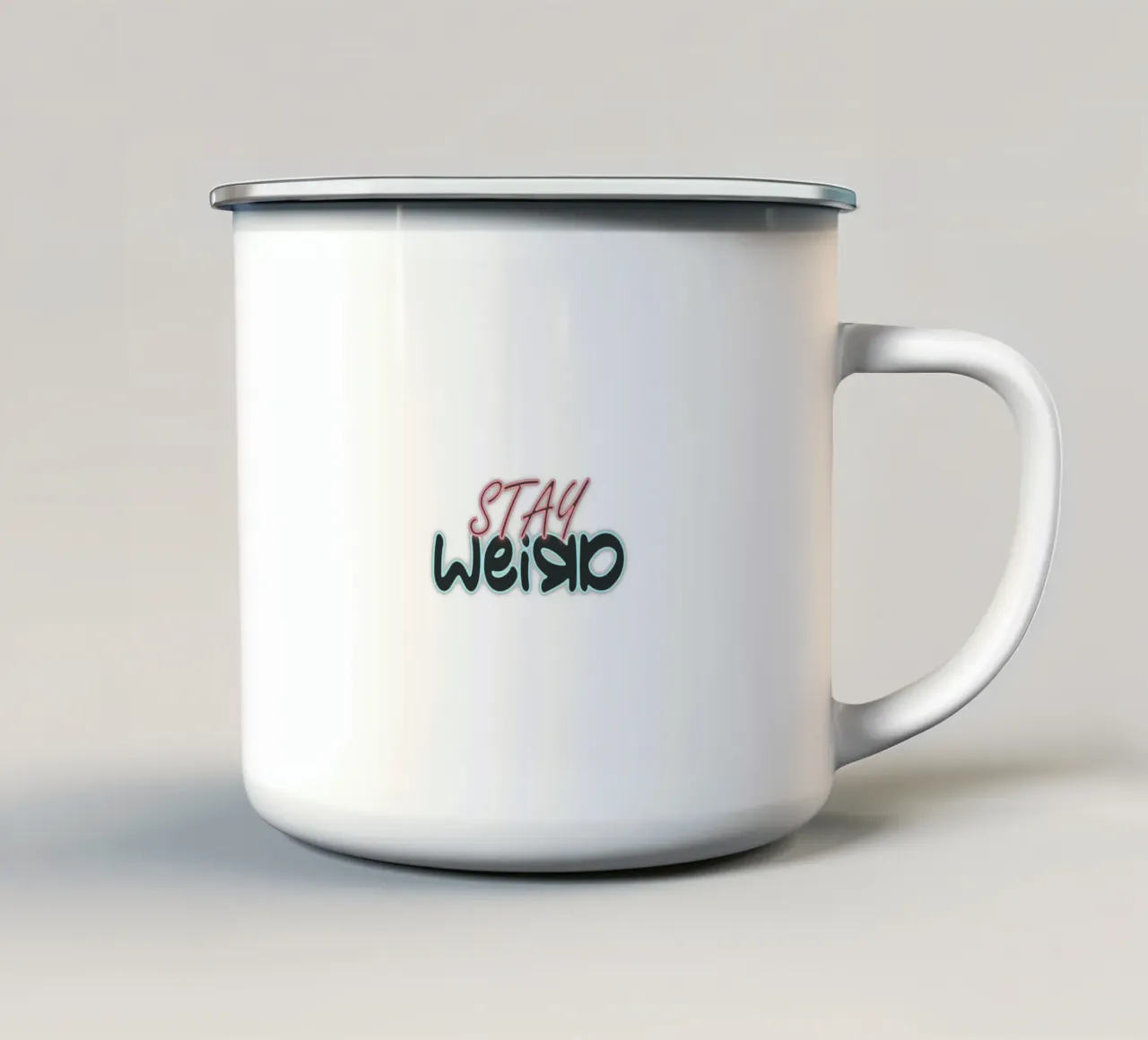 Rimanere strani tazza in smalto da amini54