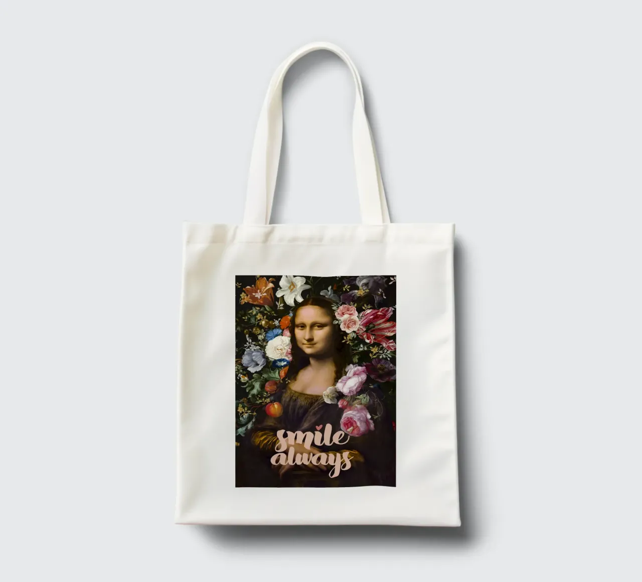 Sorridi sempre, Monna Lisa borsa in juta da amini54