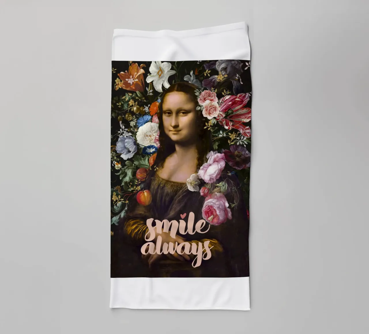 Sorridi sempre, Monna Lisa asciugamano da bagno da amini54