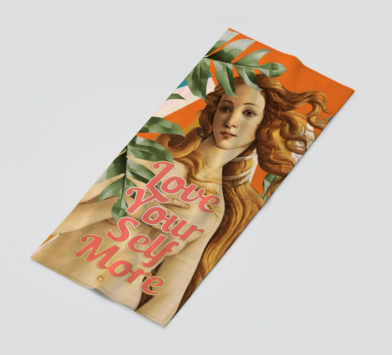 Love YourSelf More, Venus beach towel by amini54