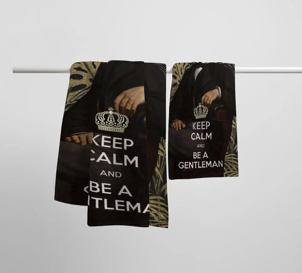 Keep Calm and Be a Gentleman towel by amini54