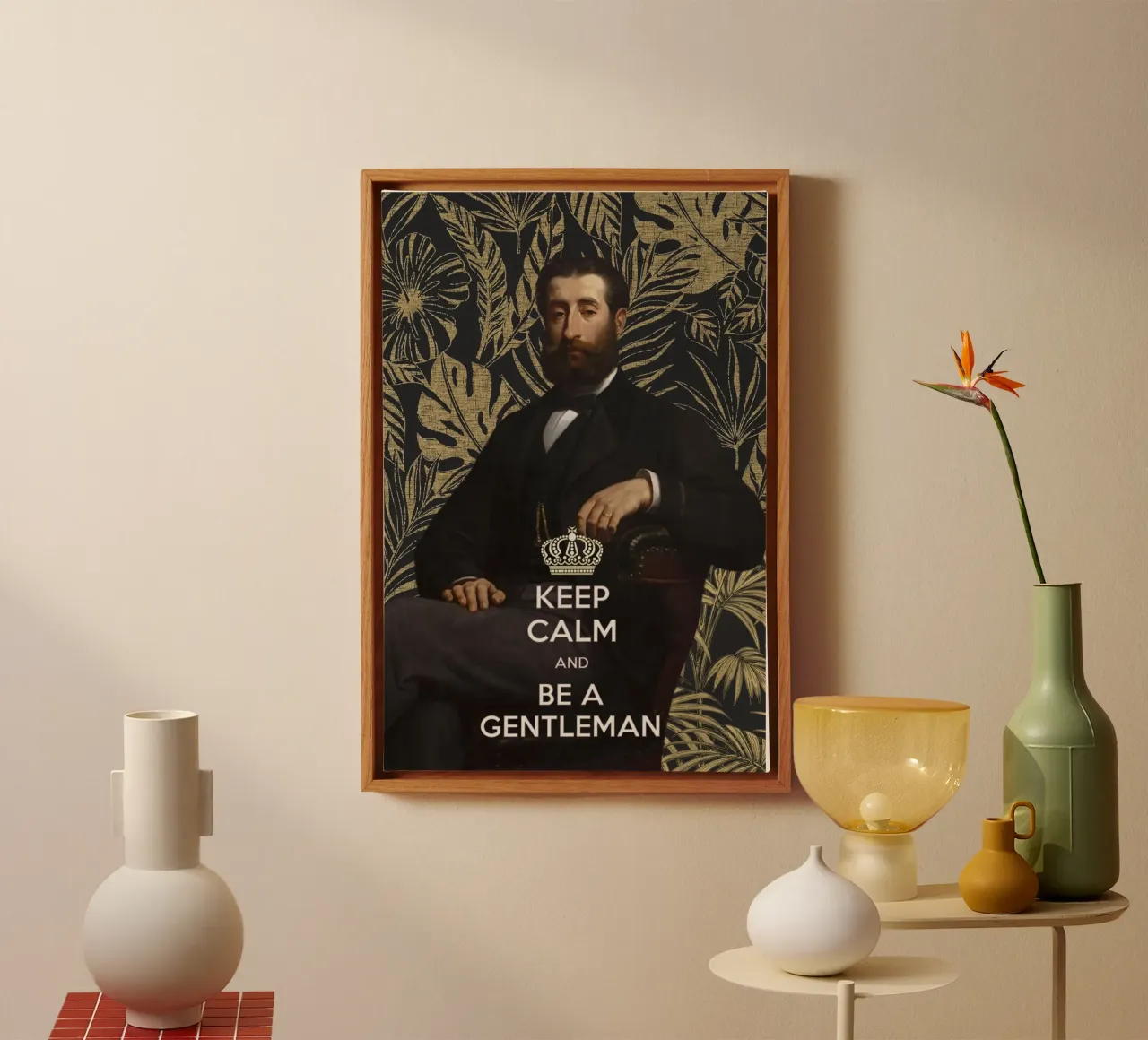 Keep Calm and Be a Gentleman canvas by amini54