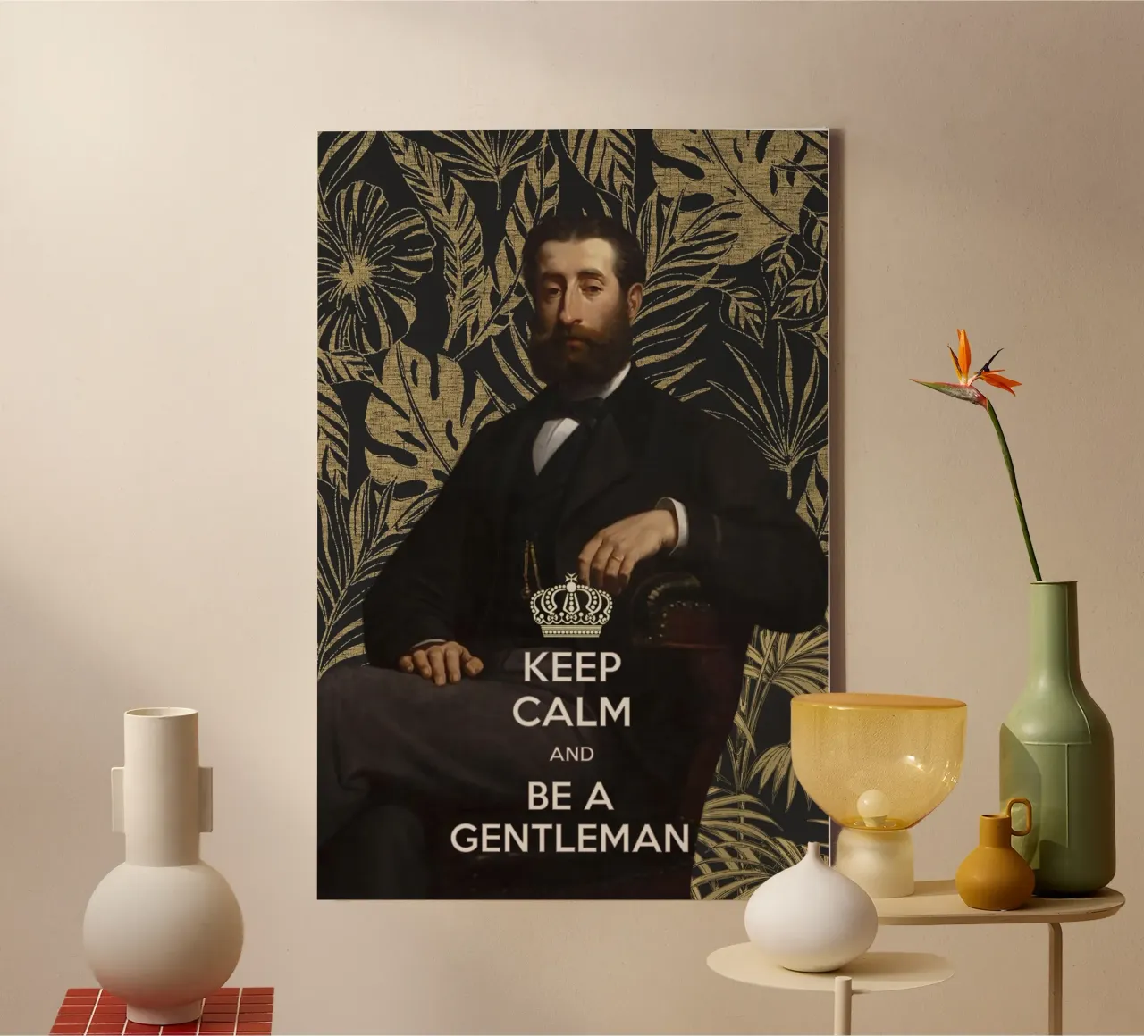 Keep Calm and Be a Gentleman canvas by amini54