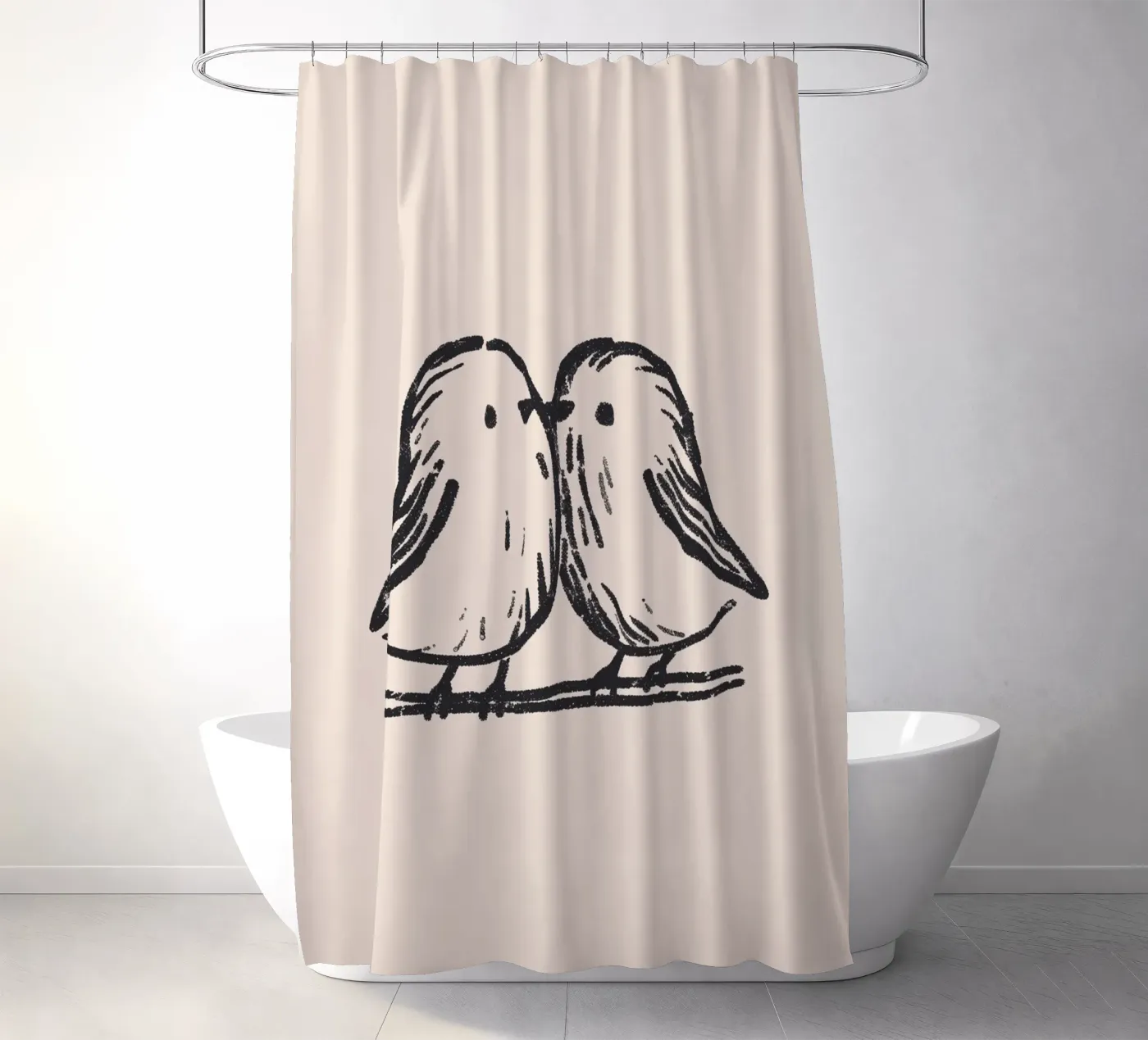 Tiny Birds Duschvorhang von treechild