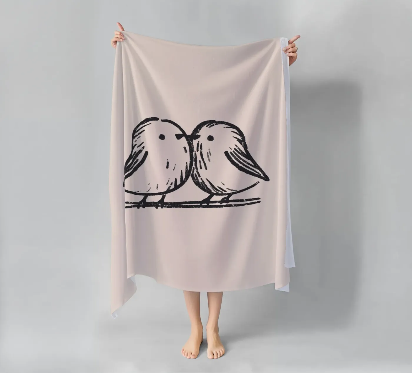 Tiny Birds strandhanddoek van treechild