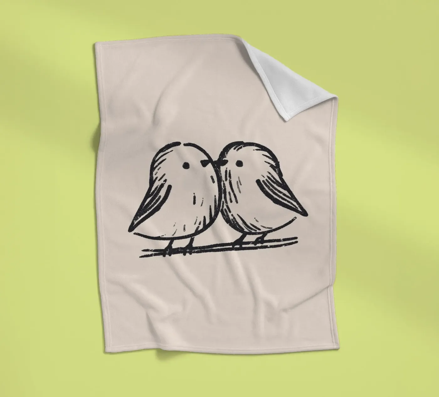 Tiny Birds Fleecedecke von treechild