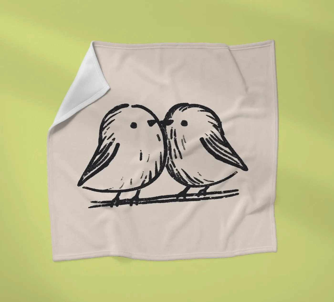 Tiny Birds Fleecedecke von treechild