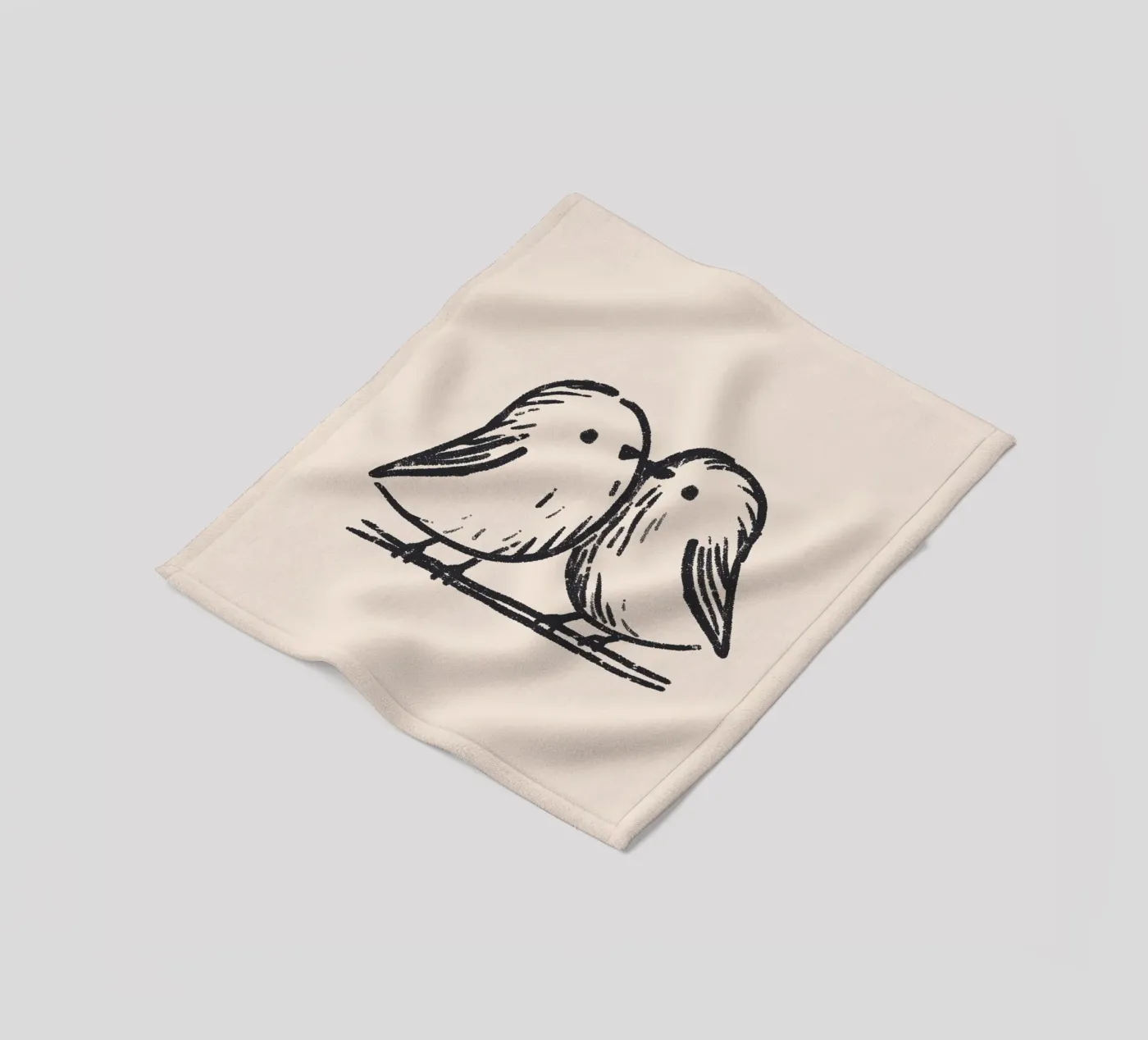Tiny Birds Fleecedecke von treechild