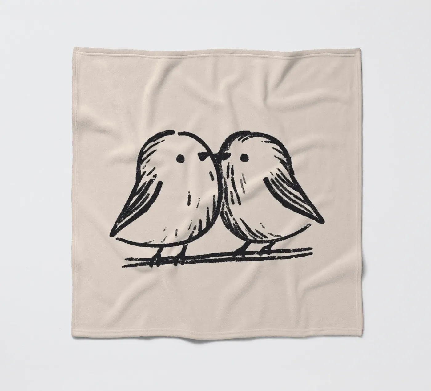 Tiny Birds Fleecedecke von treechild
