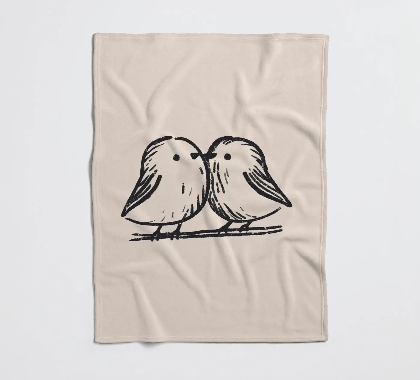 Tiny Birds Fleecedecke von treechild