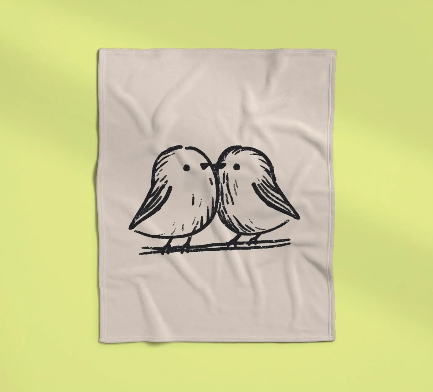 Tiny Birds Fleecedecke von treechild