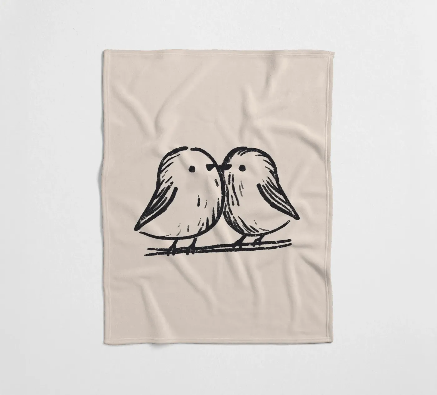 Tiny Birds Fleecedecke von treechild