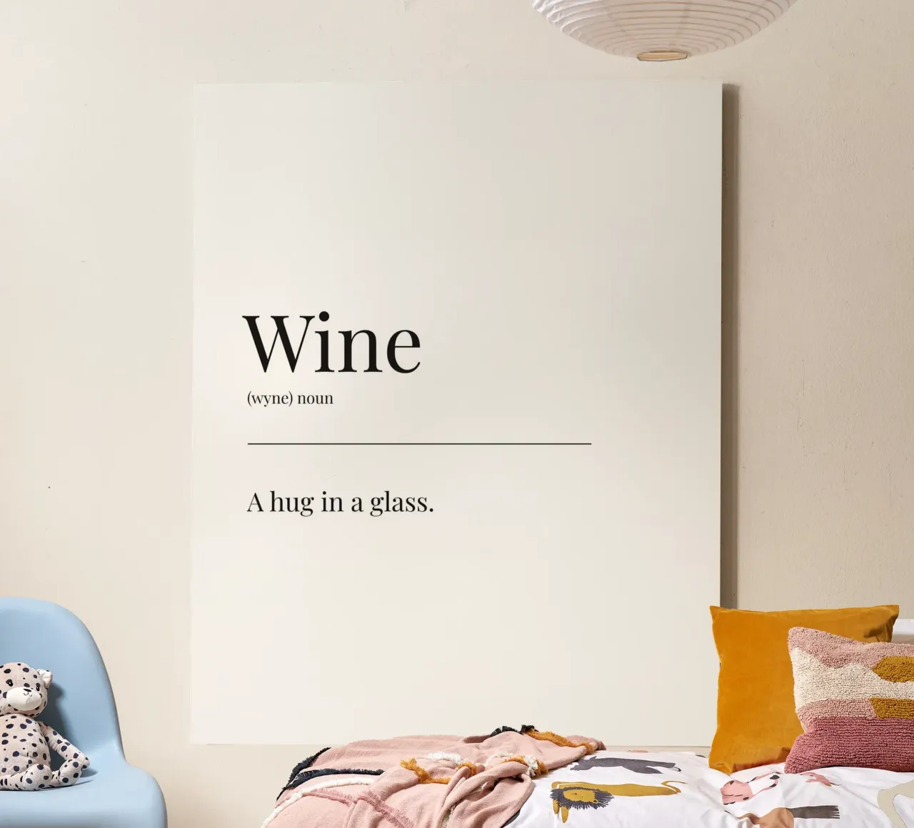 Wine funny definition canvas by Paigaam Studio