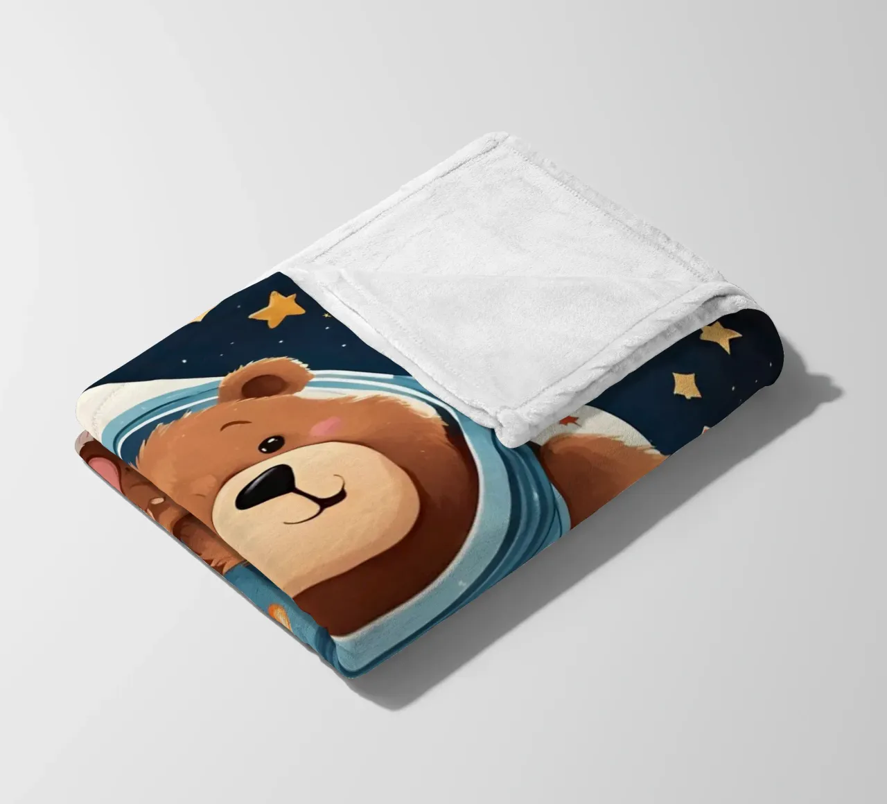 Bearonaut nello spazio coperta in pile da Doodle Dreams Art