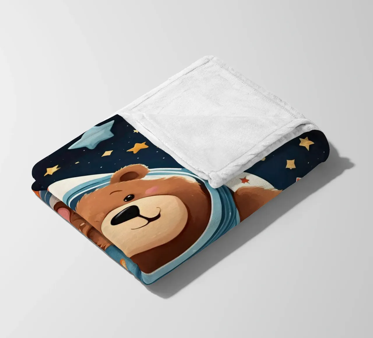 Bearonaut nello spazio coperta in pile da Doodle Dreams Art