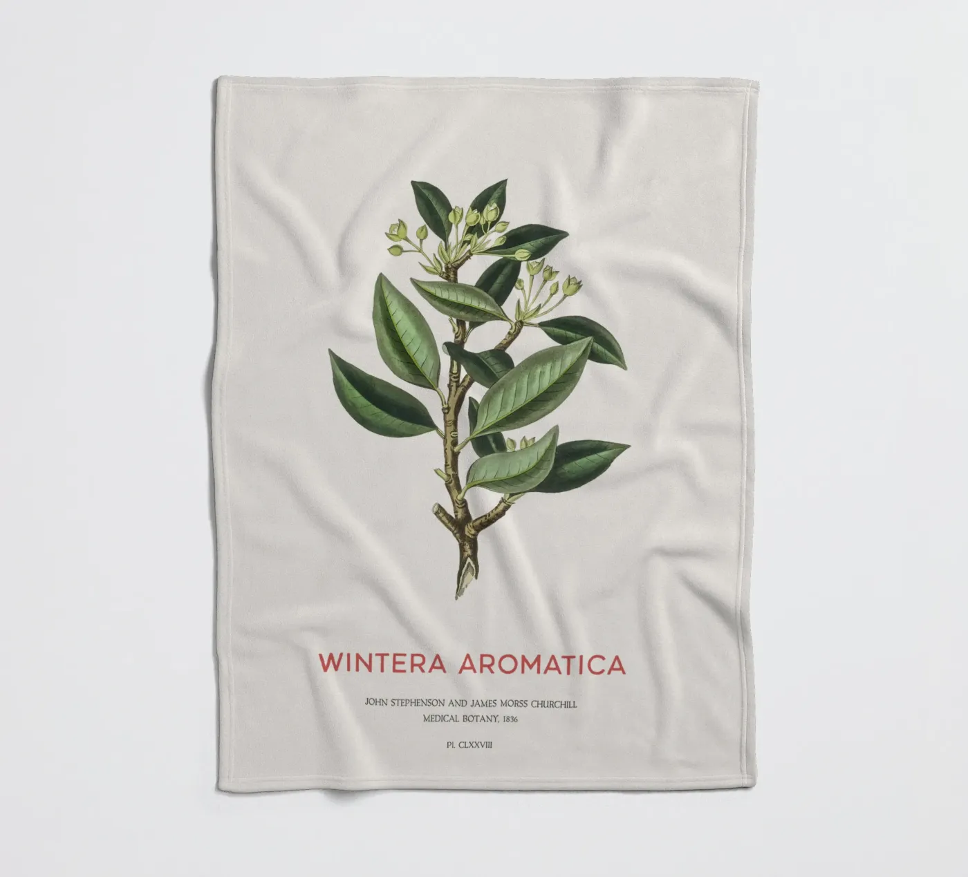 Canelo or Wintera Aromatica Fleecedecke von Vintagrafica