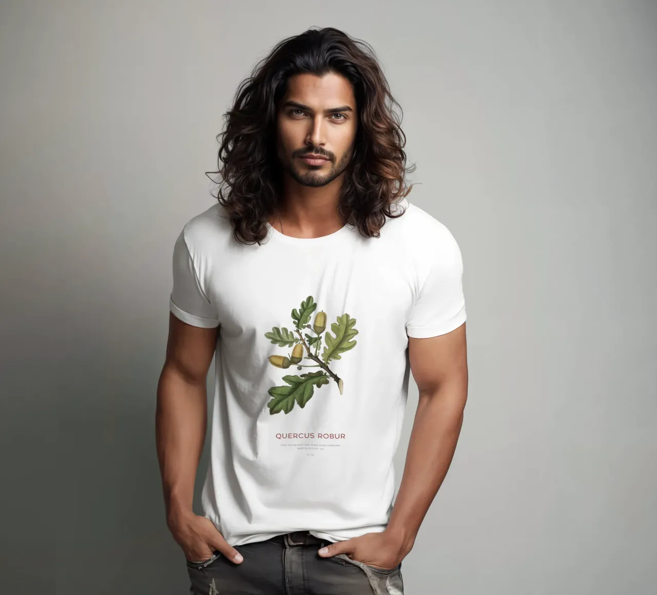 Quercia inglese o Quercus Robur t-shirt da Vintagrafica