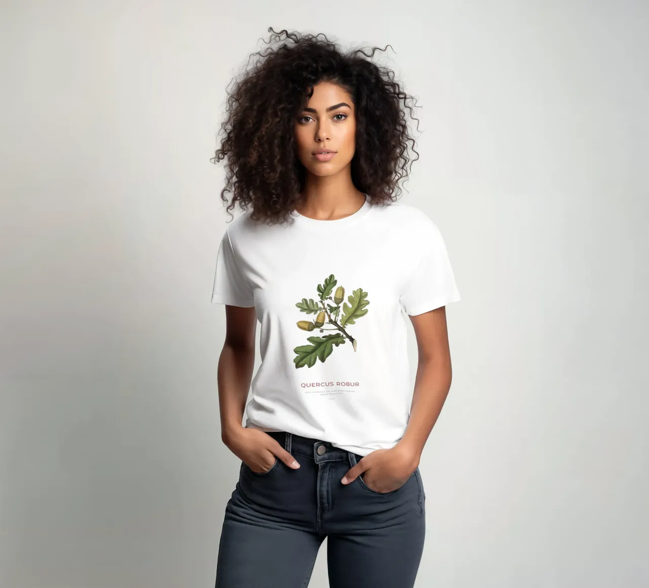 Quercia inglese o Quercus Robur t-shirt da Vintagrafica