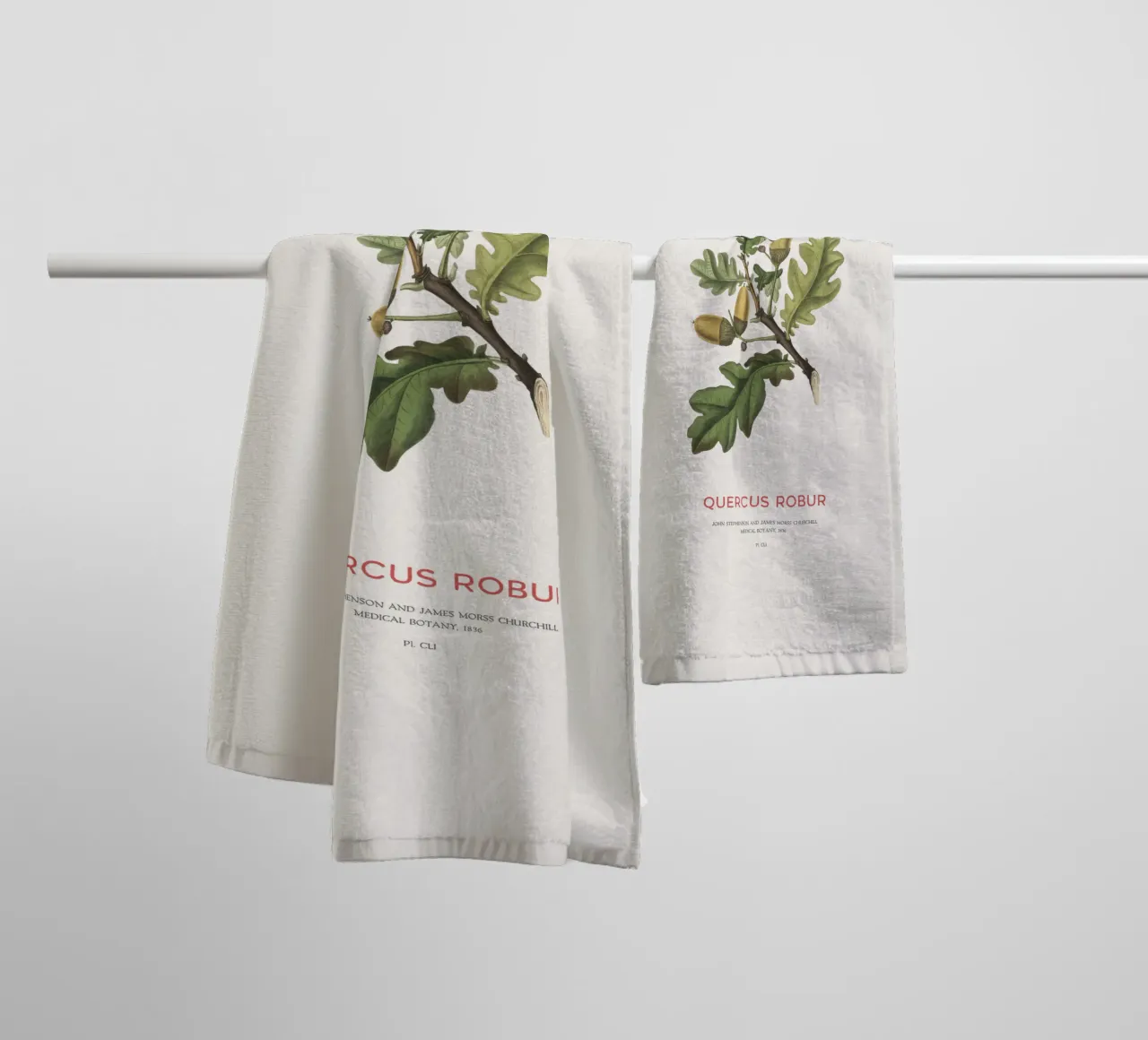 Quercia inglese o Quercus Robur asciugamano da bagno da Vintagrafica
