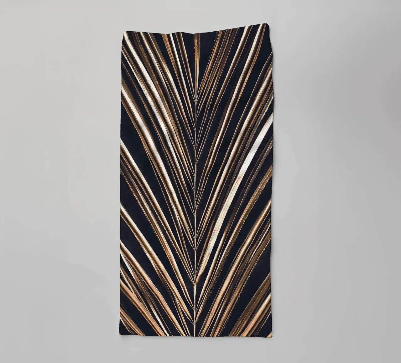 Golden palm leaf - Elegant wall decor & design pattern towel by Whole©